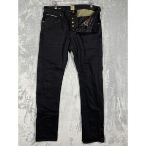 PRPS Red Demon Redline Selvedge Jeans Raw Black E65P65AP Mens 34x33